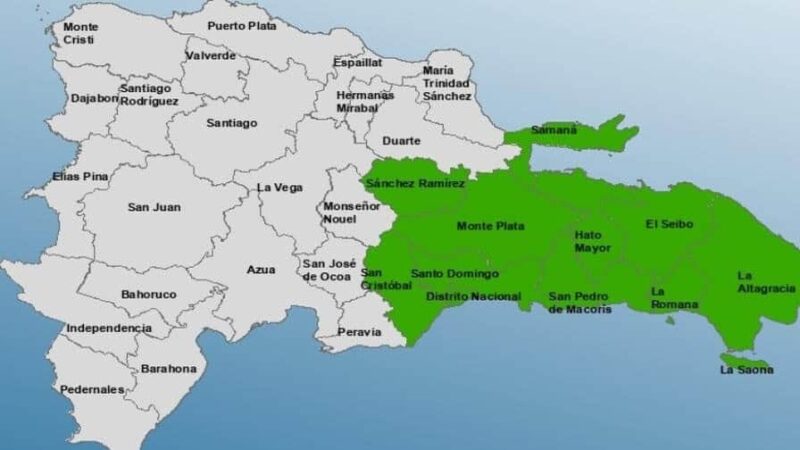 COE Amplía Alerta Verde a 10 Provincias por Intensas Lluvias