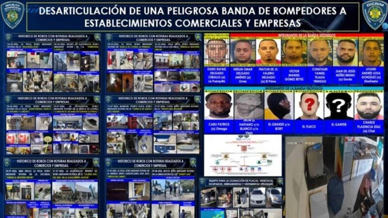 Policía Nacional Desarticula Red de Robos Comerciales