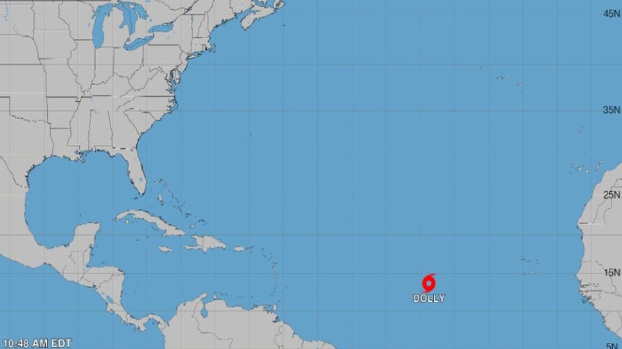 Tormenta Tropical Dolly se Forma en el Atlántico Central