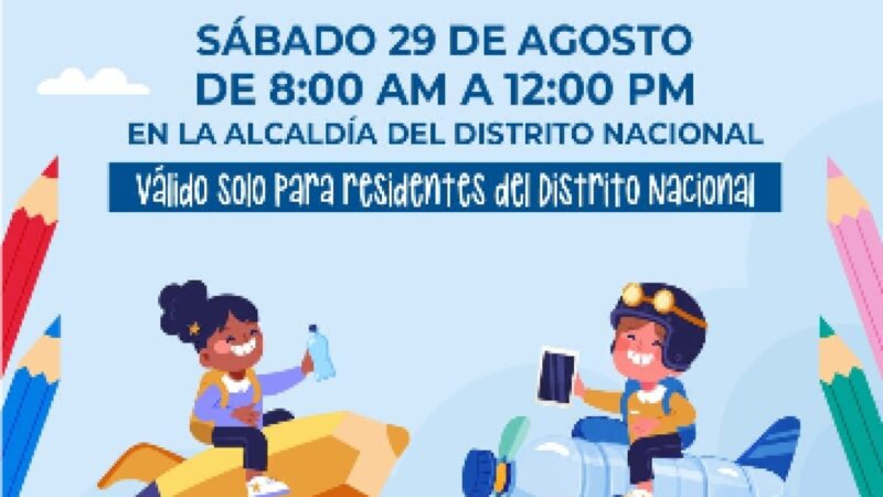 Alcaldía del Distrito Nacional Lanza Tercera Edición de ‘Plásticos por Útiles Escolares’