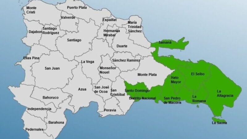 COE Emite Alerta Verde para Ocho Provincias por Onda Tropical