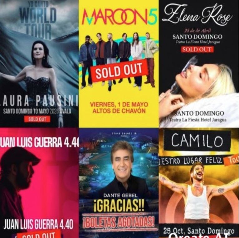Boom de Espectáculos en RD: Artistas Agotan Boletas en 2026