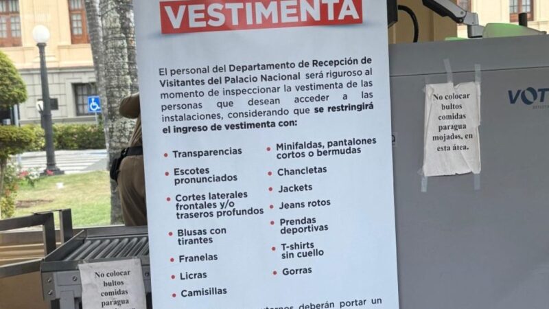Código de Vestimenta para Acceder al Palacio Nacional