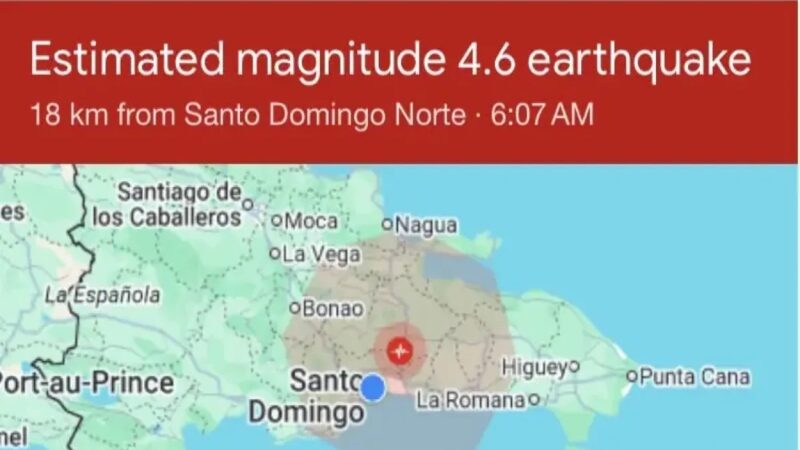 Serie de Sismos Sacude la Mañana del Domingo en República Dominicana