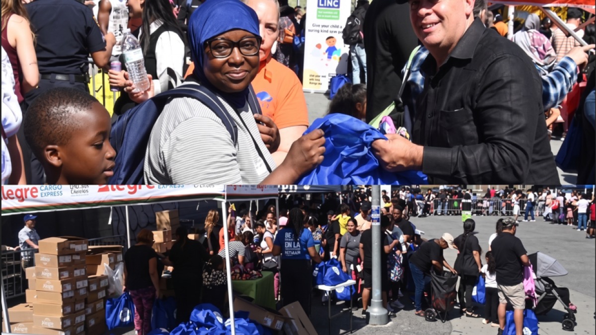 UBA Distribuye Alimentos y Mochilas Escolares en El Bronx para Familias Necesitadas