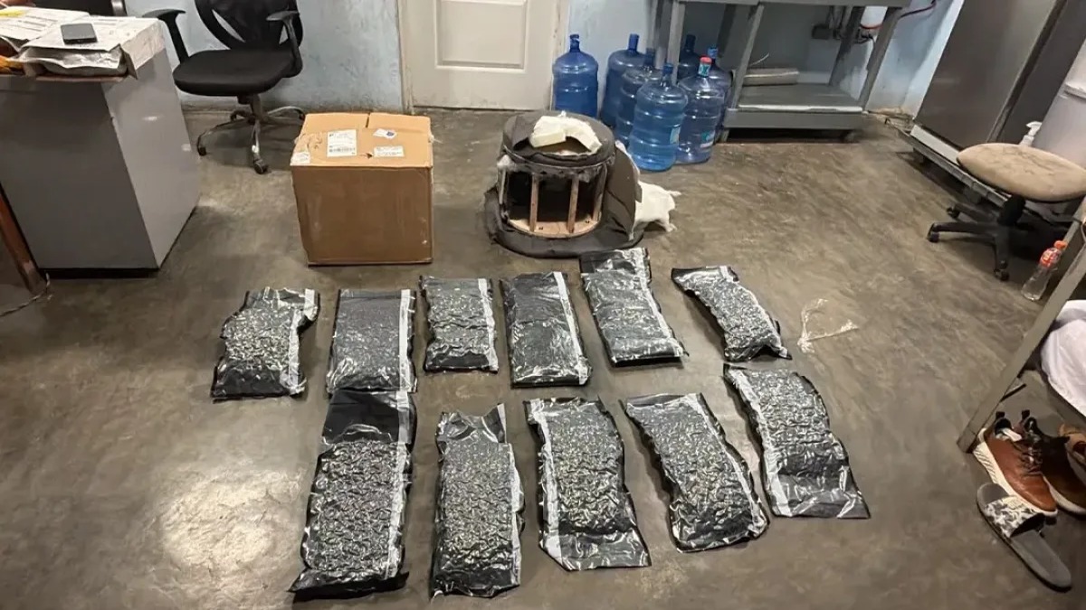 Descubren 11 Paquetes de Marihuana Ocultos en Mueble en el AILA