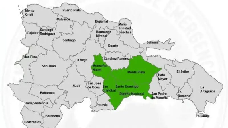Cinco Provincias en Alerta Verde por Vaguada y Tormentas