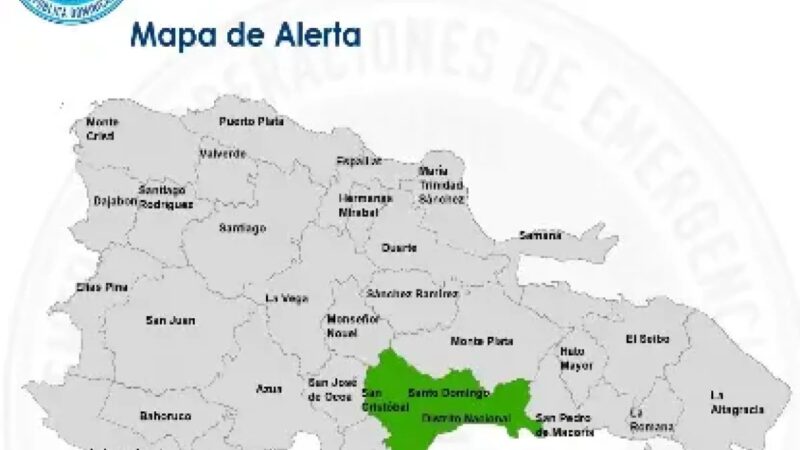 Alerta Verde en el Gran Santo Domingo y San Cristóbal por Lluvias