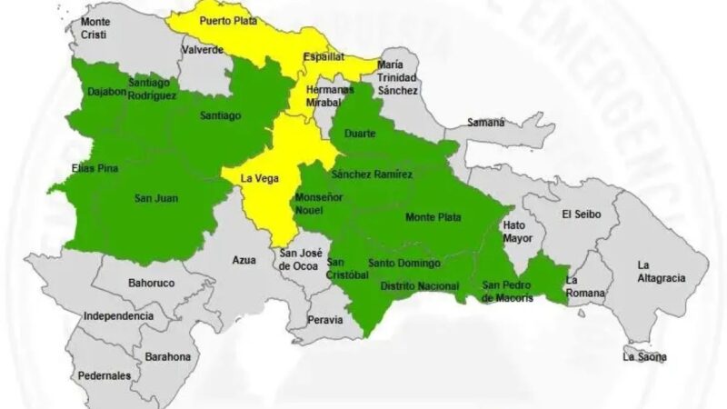 COE Emite Alertas por Vaguada: Tres Provincias en Amarillo y Trece en Verde