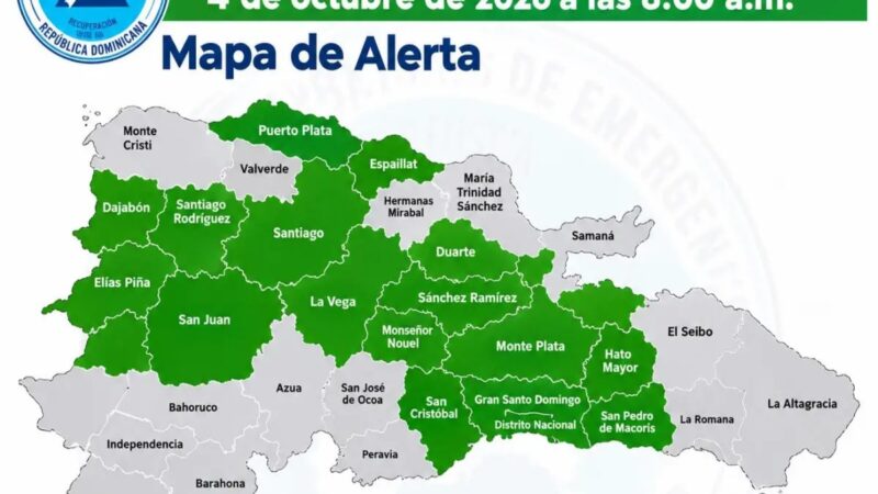 COE Amplía Alerta Verde a 16 Provincias por Vaguada
