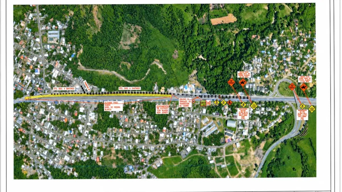 Cierre Temporal del Puente de Piedra Blanca por Obras en la Autopista Duarte