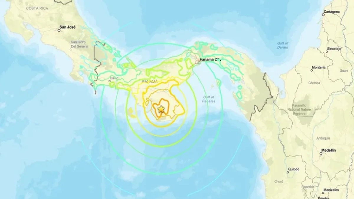 Fuerte Terremoto de Magnitud 7,7 Impacta el Sureste de Panamá