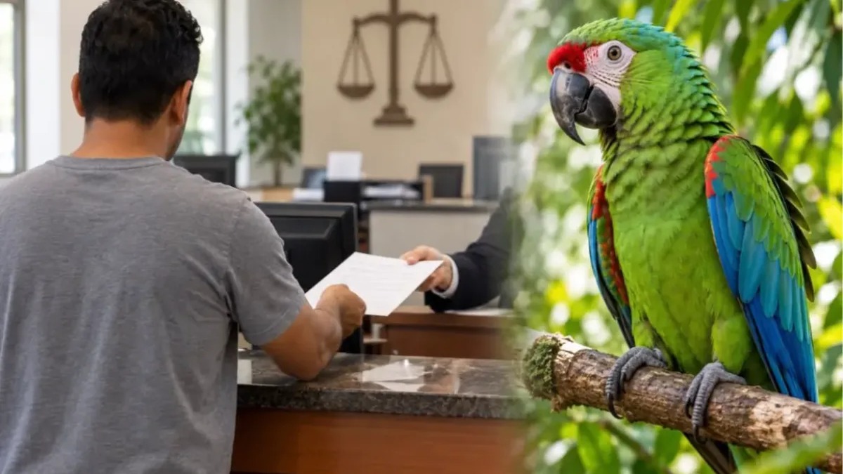 Imponen Medida de Presentación Periódica a Hombre por Exhibición Ilegal de Papagayo