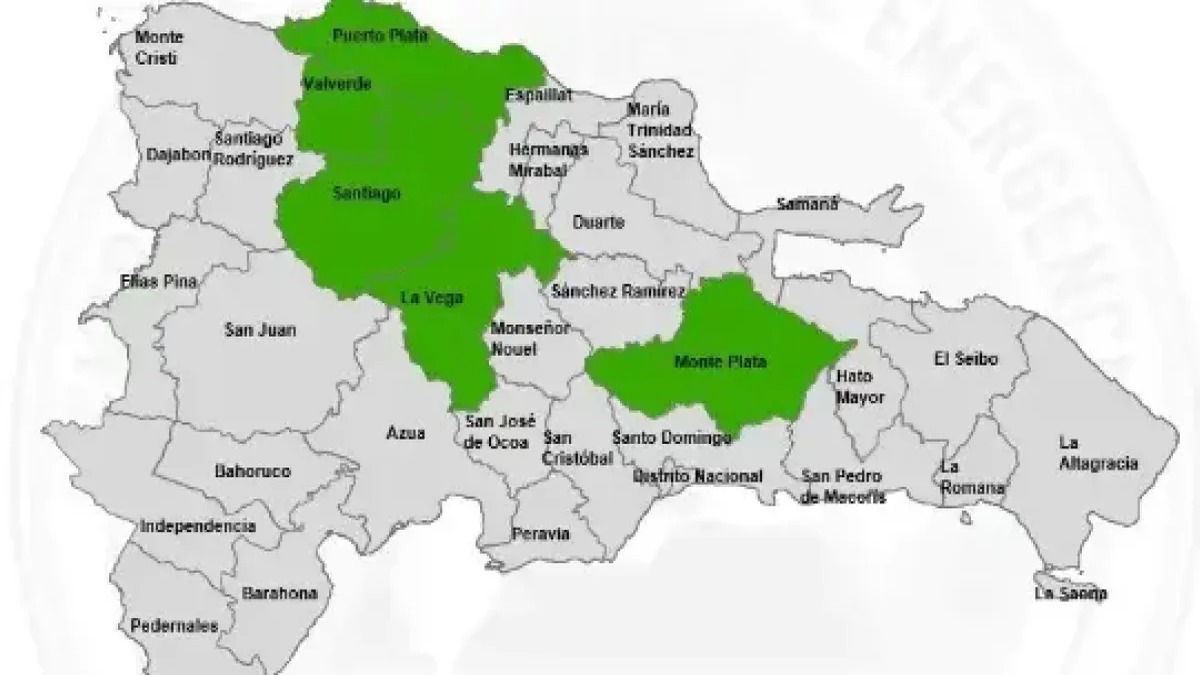 COE Emite Alerta Verde en Cinco Provincias por Condiciones Meteorológicas Adversas